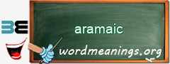 WordMeaning blackboard for aramaic